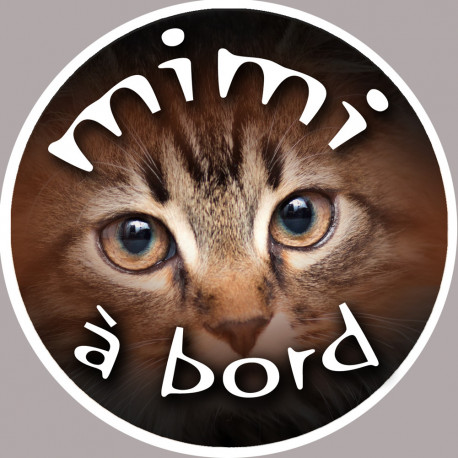 Mimi a bord - 5cm - Sticker/autocollant