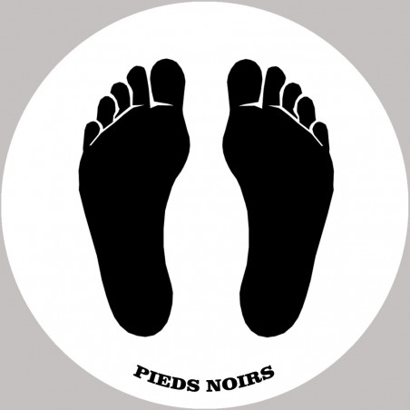 sticker / autocollant : Pieds noirs  - 15cm - Sticker/autocollant