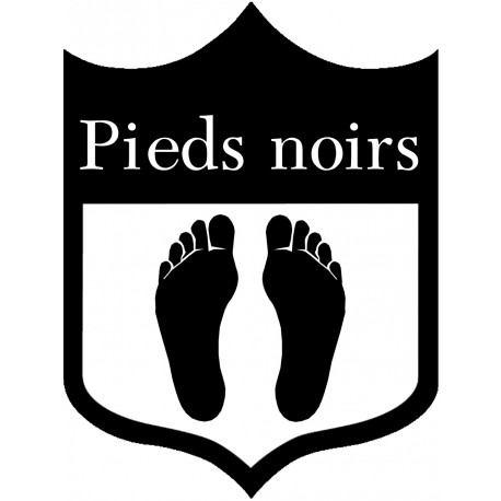 sticker / autocollant : blason Pieds noirs  - 10x7.5cm - Sticker/autocollant