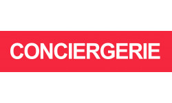 CONCIERGERIE ROUGE - 29x7cm - Sticker/autocollant