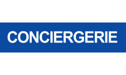 CONCIERGERIE BLEU - 15x3.5cm - Sticker/autocollant