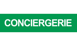 CONCIERGERIE VERT - 15x3.5cm - Sticker/autocollant