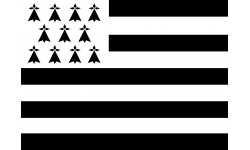 Drapeau Bretagne - 10x7cm - Sticker/autocollant