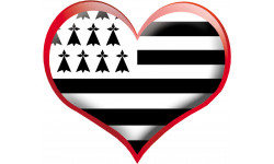 coeur breton - 10x11.5cm - Sticker/autocollant