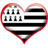 coeur breton - 10x11.5cm - Sticker/autocollant