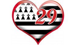 coeur breton 29 - 5x5.5cm - Sticker/autocollant