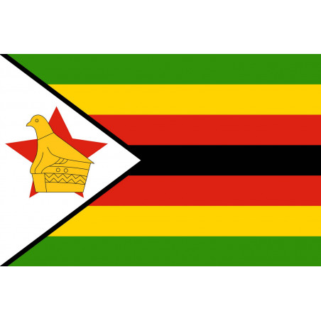 Drapeau Zimbabwe - 19.5x13cm - Sticker/autocollant