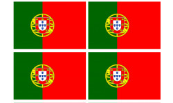 Drapeau Portugal (4 fois 9.5x6.3 cm) - Sticker/autocollant