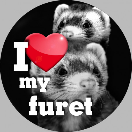 furet - 20cm - Sticker/autocollant