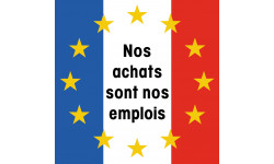 Nos achats sont nos emplois - 10cm - Sticker/autocollant