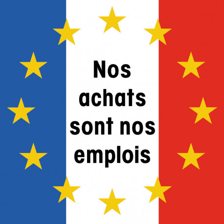 Nos achats sont nos emplois - 10cm - Sticker/autocollant