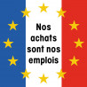 Nos achats sont nos emplois - 5cm - Sticker/autocollant