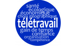 télétravail (20cm) - Sticker/autocollant