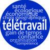 télétravail (5cm) - Sticker/autocollant