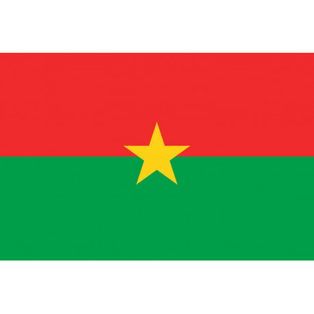 Drapeau Burkina Faso - 19.5x13 cm - Sticker/autocollant