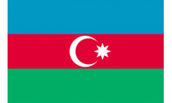 Drapeau Azerbaijan - 19.5 x 13 cm - Sticker/autocollant