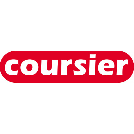 Coursier rouge - 15x3.5cm - Sticker/autocollant