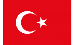 Drapeau Turquie - 15 x 10cm - Sticker/autocollant