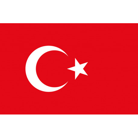 Drapeau Turquie - 15 x 10cm - Sticker/autocollant