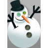 Bonhomme de neige (29x20cm) - Sticker/autocollant