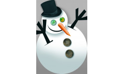 Bonhomme de neige (15x10.3) - Sticker/autocollant