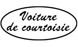 voiture de courtoisie - 20x9cm - Sticker/autocollant