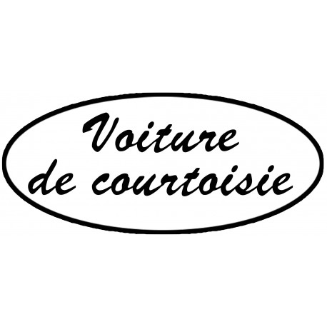 voiture de courtoisie - 20x9cm - Sticker/autocollant