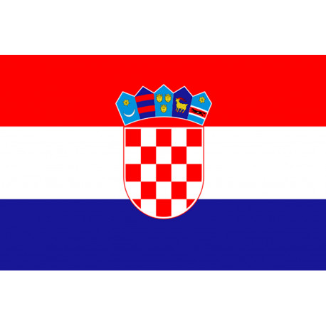 Drapeau Croatie - 19.5x13 cm - Sticker/autocollant