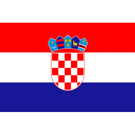 Drapeau Croatie - 19.5x13 cm - Sticker/autocollant