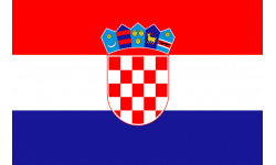 Drapeau Croatie - 15x10 cm - Sticker/autocollant