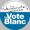 Démocratie le vote blanc - 10cm - Sticker/autocollant