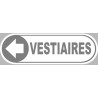 Vestiaires blanc flèche gauche - 20x6.6cm - Sticker/autocollant