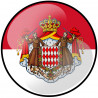 Drapeau Monaco Effet 3D - 10cm - Sticker/autocollant