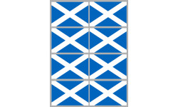 Drapeau Ecosse - 8 stickers - 9.5 x 6.3 cm - Sticker/autocollant