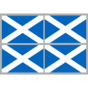 Drapeau Ecosse - 4 stickers - 9.5 x 6.3 cm - Sticker/autocollant