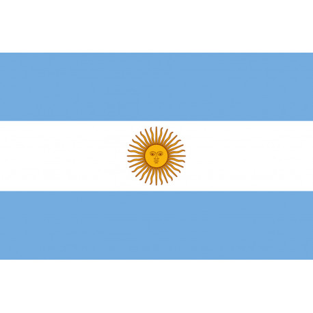 Drapeau Argentine - 15 x 10 cm - Sticker/autocollant