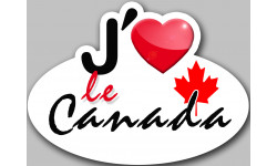 J'aime le Canada - 15x11cm - Sticker/autocollant