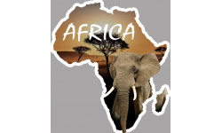 Africa Eléphant - 20x18cm - Sticker/autocollant