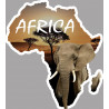 Africa Eléphant - 15x13,5cm - Sticker/autocollant