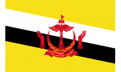 Drapeau Brunei - 15 x 10 cm - Sticker/autocollant