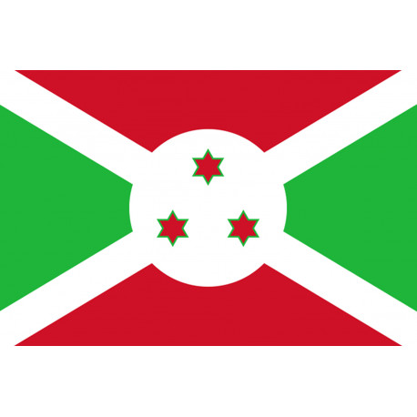 Drapeau Burundi - 19,5x13 cm - Sticker/autocollant