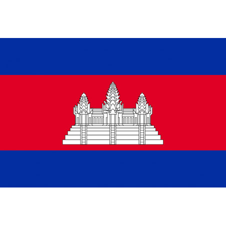 Drapeau Cambodge - 19.5x13 cm - Sticker/autocollant