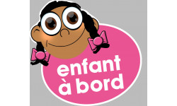 enfant à bord fille méditerranéenne - 10x9cm - Sticker/autocollant