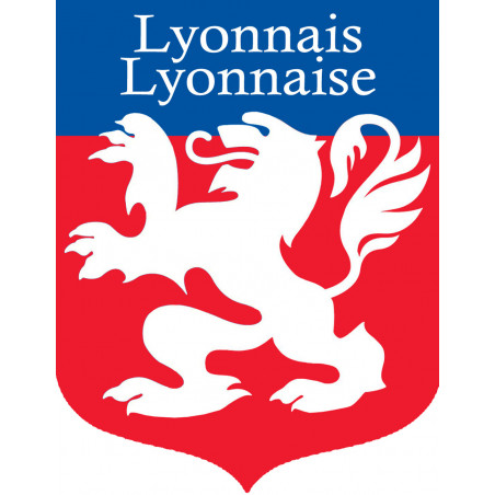 Sticker / autocollants : Lyonnais Lyonnaise - 15x11,5cm