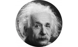 Albert Einstein (10x10cm) - Sticker/autocollant