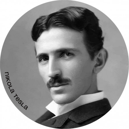 Nikola Tesla (20x20cm) - Sticker/autocollant