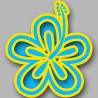 Repère fleur 24 - 10cm - Sticker/autocollant