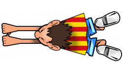 attrape voiture Catalan - 28x12cm - Sticker/autocollant