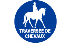 Traversée de chevaux - 10cm - Sticker/autocollant