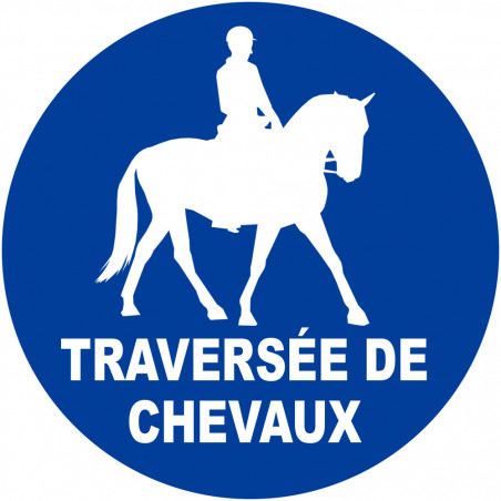 Traversée de chevaux - 10cm - Sticker/autocollant